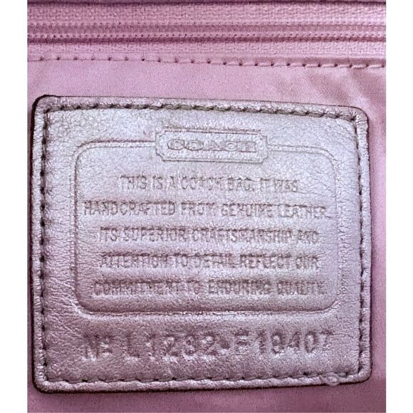 COACH - Signature Perforated Leather North/South Hobo Bag/Blush/Metallic Silver - Picture 6 of 16